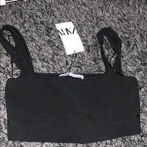 Black zara crop top